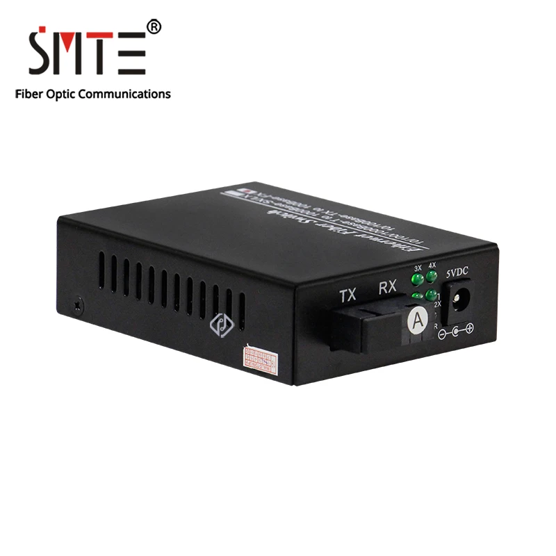 Fiber Media Converter SMT-1400A/B 1*SC 4*RJ45 20KM Single-mode Single-fiber WDM A-Side 1310nm-TX  SC 10/100Mbps B-Side 1550nm-TX