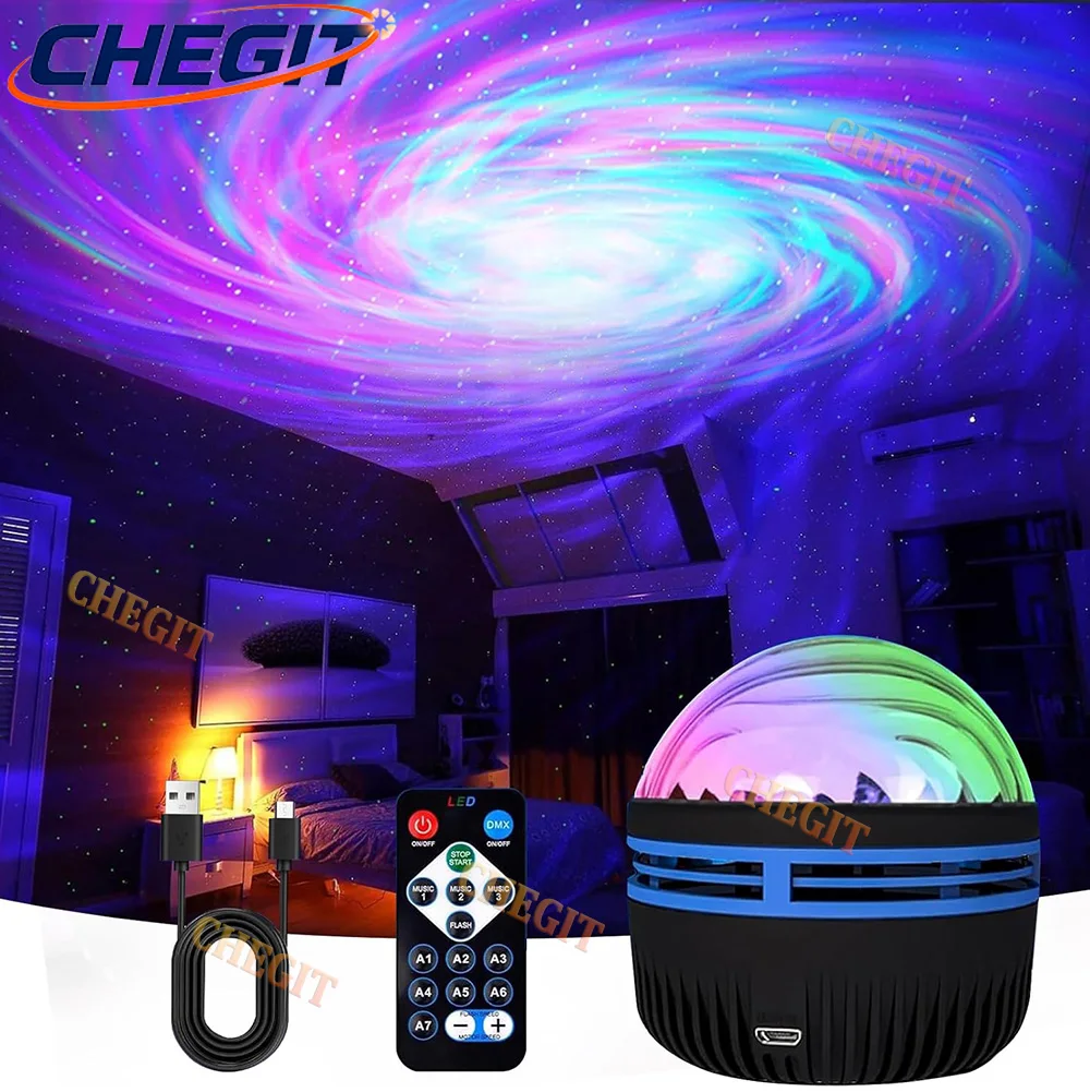 

LED Galaxy Projector Light Colorful Galaxy Sky Projector Bedroom Night Light Kids Room Decoration Christmas Party Decoration