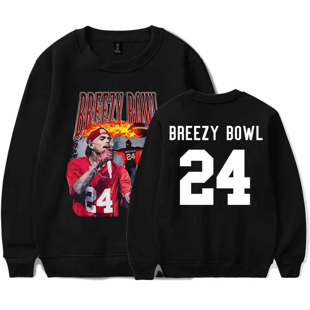 

Толстовка унисекс BREEZY BOWL TOUR Chris Brown с принтом, пуловеры с длинными рукавами и круглым вырезом, мужская и женская одежда, повседневная мужская толстовка