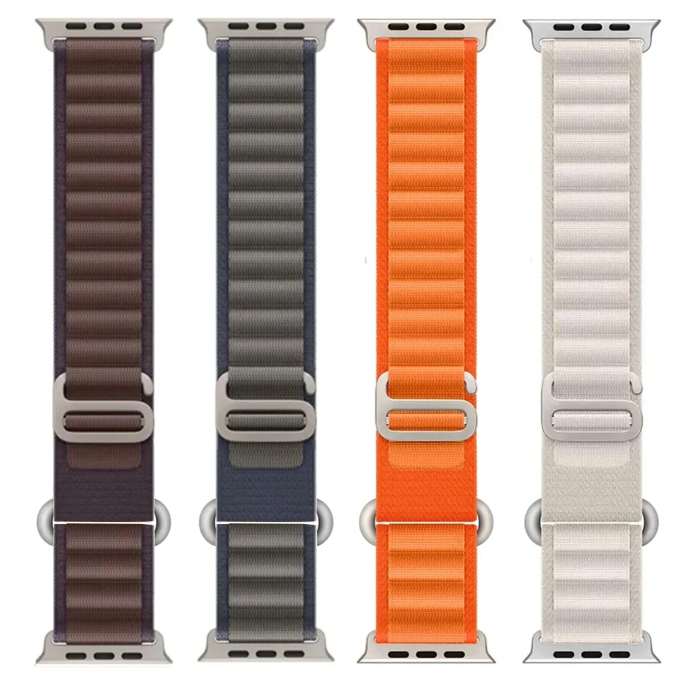 Ремешок Alpine для Apple Watch Ultra Band, нейлоновый браслет для iWatch 10 9 8 SE 3 4 7 6 5, 49 мм 45 мм 46 мм 44 мм 40 мм 41 мм 42 мм