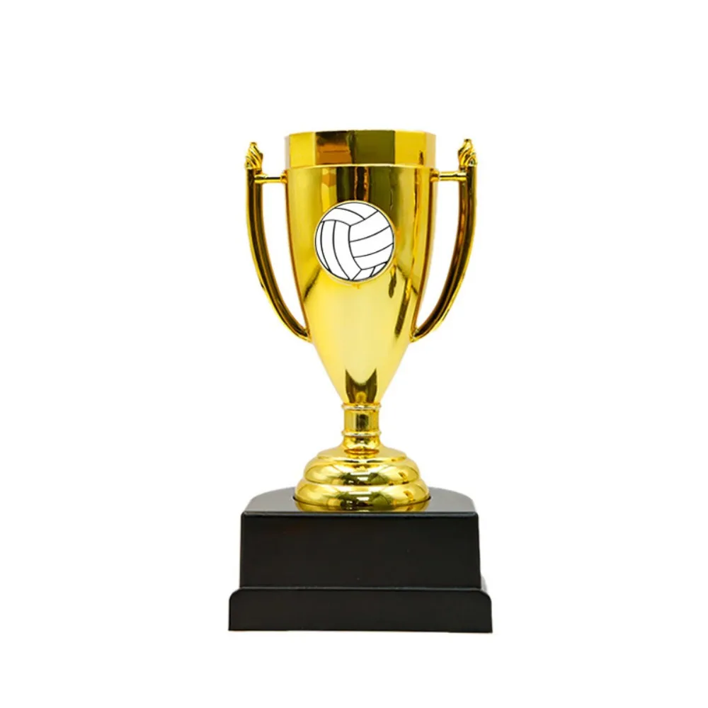 Gold Color Football Trophy Large Size Golden Honor Golden Trophy Plastic Material Creative Design Sports Award Party Favors