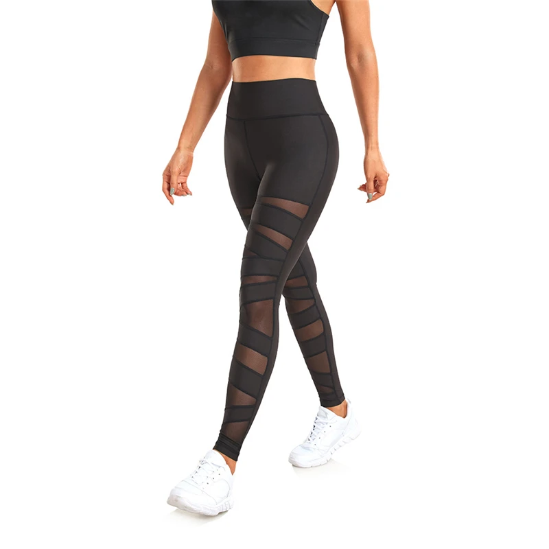 

Workout Leggings for Women Mesh Sexy Push Up Black Fitness Woman Leggins Gym Sports Seamless Yoga Pants Legging Mujer Trousers