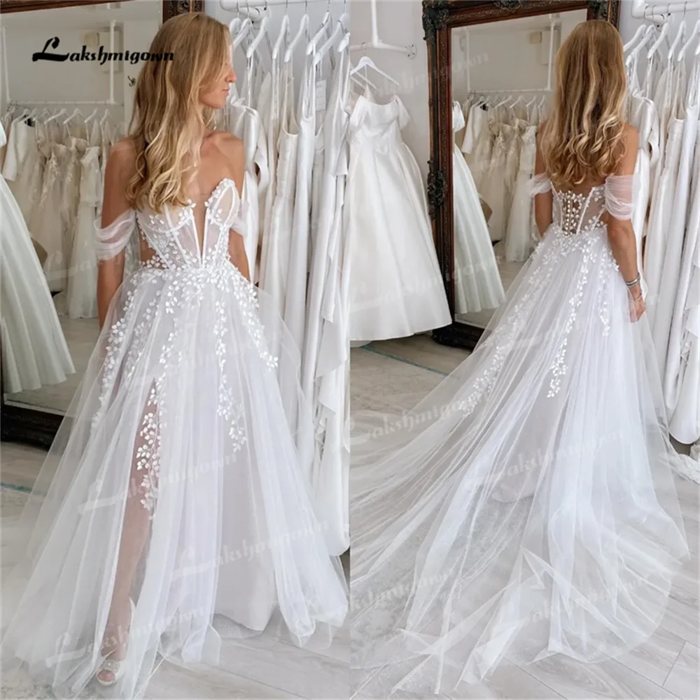 Elegante novo personalizado vestidos de casamento renda applique vestidos de noiva sem mangas vestidos de casamento querida novia