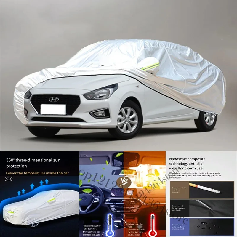 

For Hyundai-Reina- Auto Anti snow Anti dust Anti-uv Anti peeling paint And Anti Rainwater 210t car cover Car cover protection