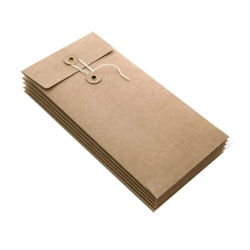 custom.Custom Envelope with Button Packing Thank You Cards Kraft Paper Envelope with String