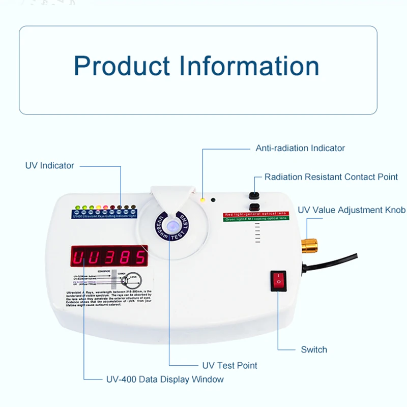CP-13B Glasses Equipment UV400 Tester Machine Measuring Lens UV400 Radiation Protection Professional Testing Instrument