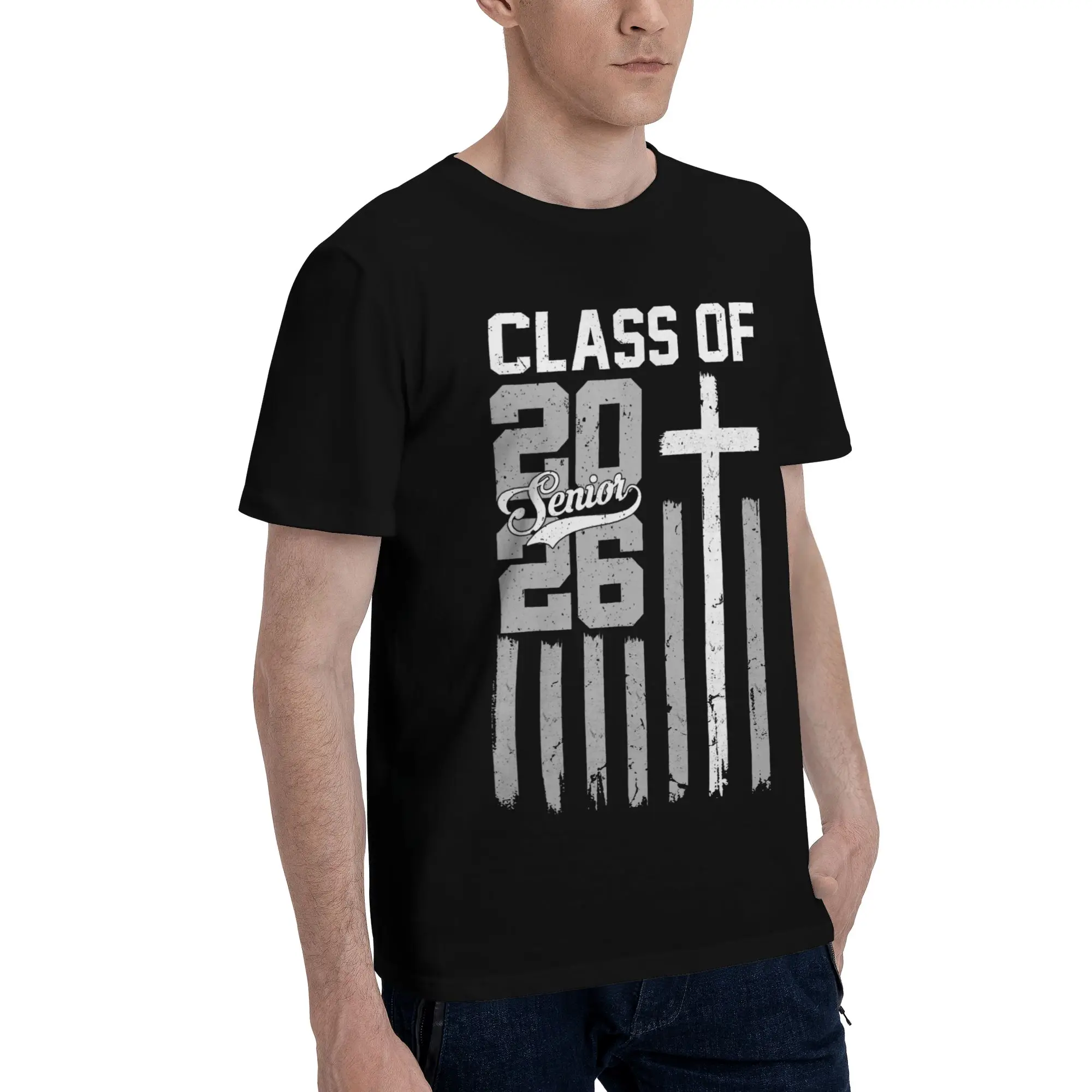 Men Women New Arrival Class of 2026 Senior Graduation  Tee T Shirt Cotton  T-shirts Clothing