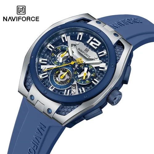 NAVIFORCE marca superior 2025 reloj de cuarzo para hombre cronógrafo deportivo multifunción 3ATM reloj de pulsera resistente al agua reloj Masculino