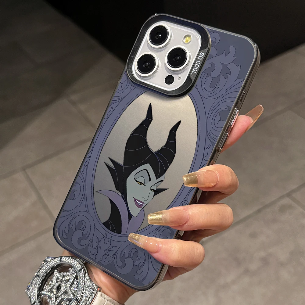 Witch Maleficent Cruella Phone Cases for Apple iPhone 16 15 14 Plus Case 11 12 13 Pro Max XR XS X 7 8 Shockproof Bumper Cover