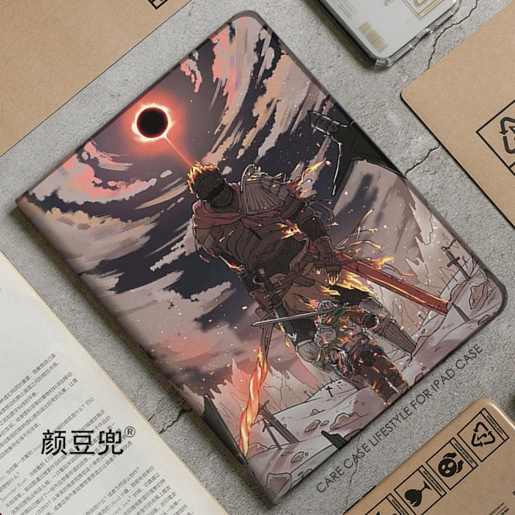 DARK SOULS Anime Caso Para iPad Air 4 5 10.9 Mini 5 6 para 2022 12.9 Caso de Silicone de Luxo Para iPad Air 4 5 10.9in iPad 10