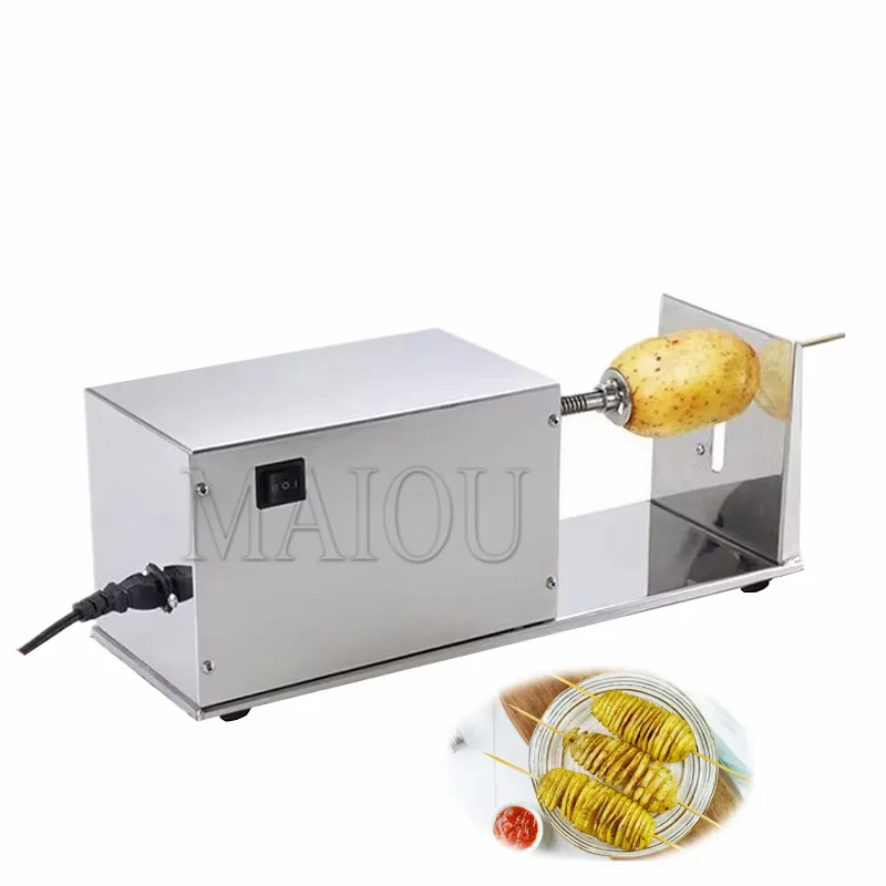 Stainless Steel Electric Tornado Potato Machine Spiral Twisted Taro Slicer Chips Cutter