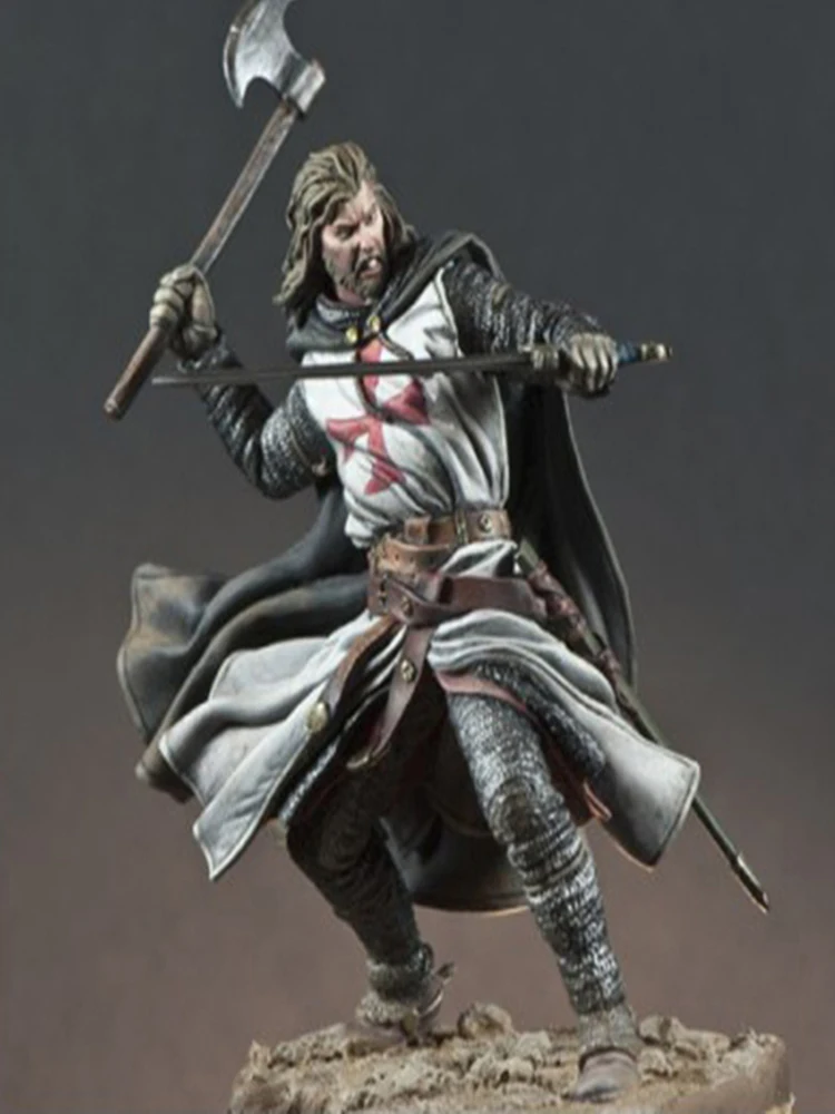 

Неокрашенный комплект 1/24, 75 мм, Fantasy Crusader in Battle, 75 мм, фигурка, историческая неокрашенная фигурка из смолы, миниатюрный гаражный комплект