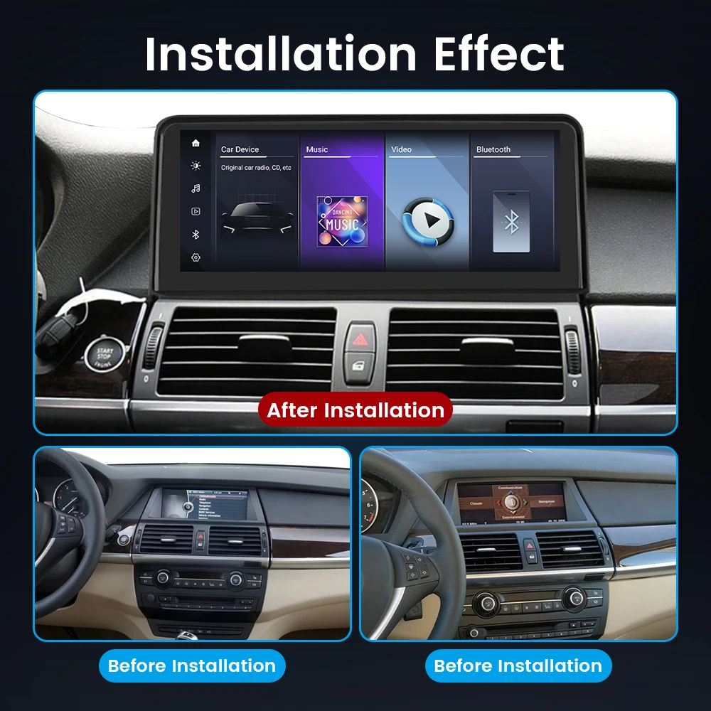 For BMW X5 X6 2007-2013 CCC CIC Car Radio GPS Navigation Multimedia Display Head Unit Touch Screen Video Player 10.25