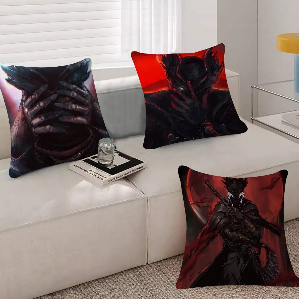 Games B-Bloodborne Pillow Case Plush Fabric Soft Double Sided Print Sofa Cushion Cover Throw Pillow Covers