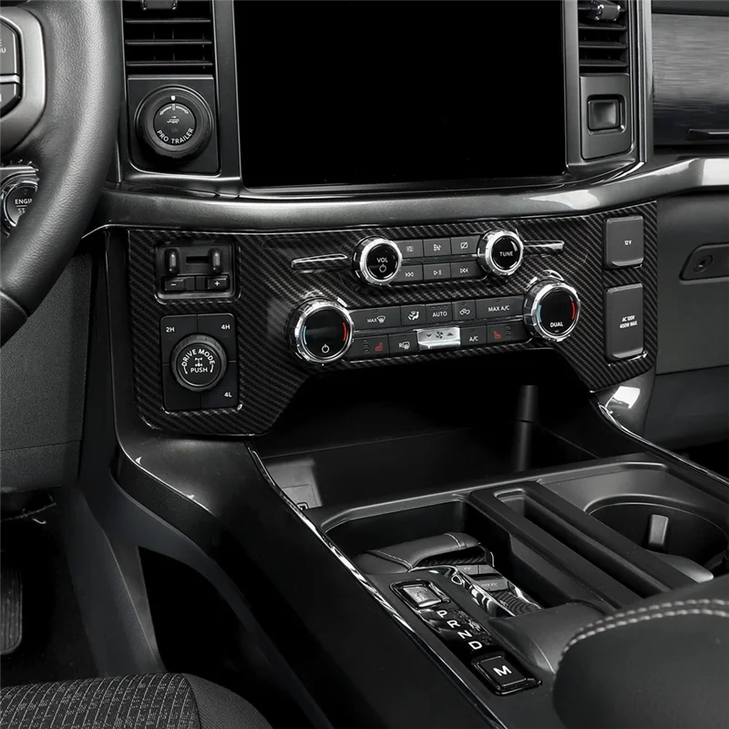 

Firmly Central Control A/C Air Conditioning Panel Cover For Ford F 150 2021-2023 Accessories - ABS Carbon Fiber