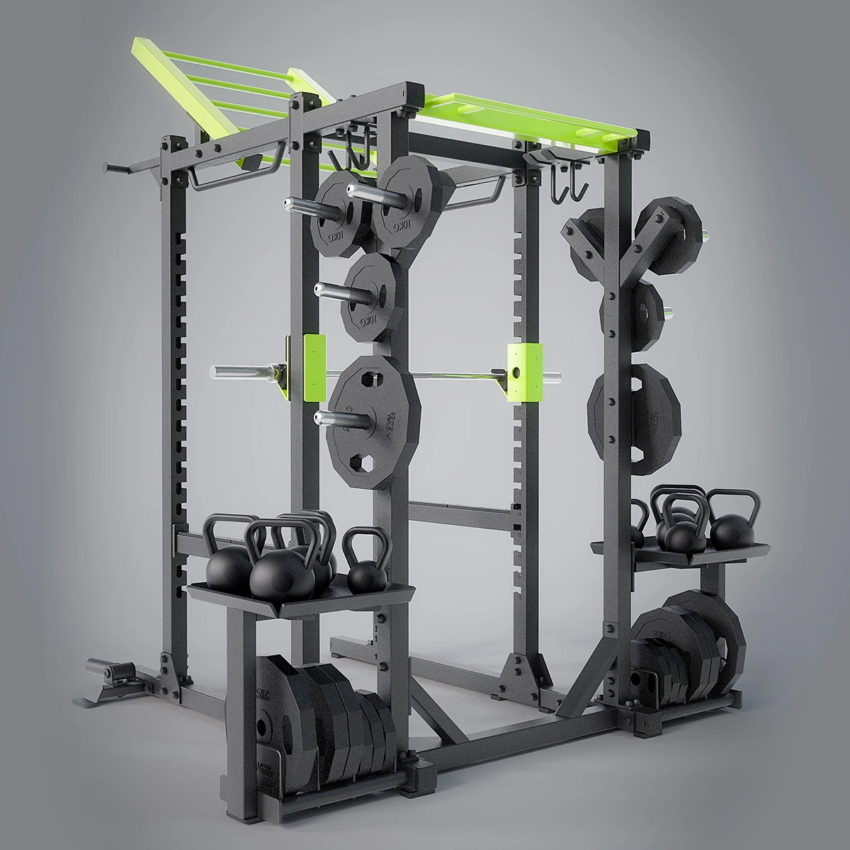 Commercial Gym Rack Half Power Squat Weight Racks Pro Dumbbells Equipment Heavy Duty All In One Multi Stand Hot Steel Fitness