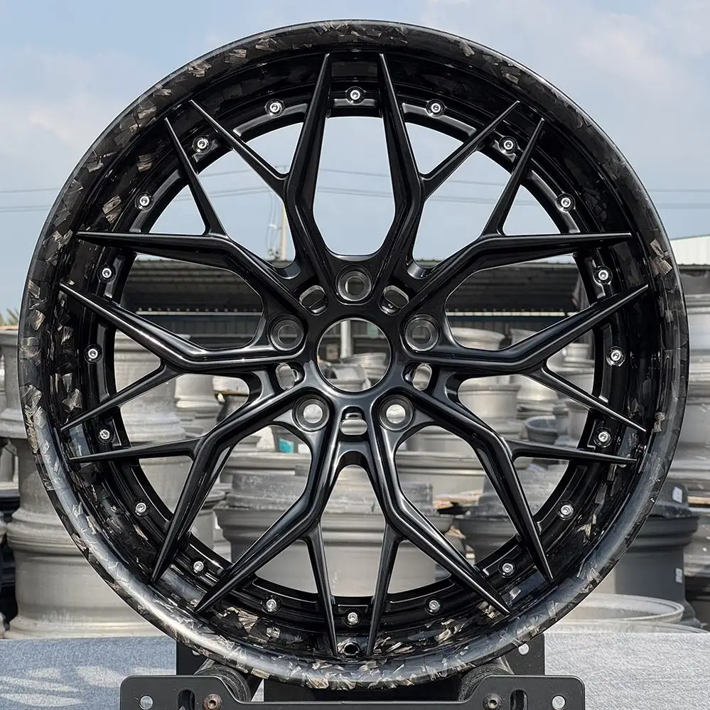 Factory  Forged Carbon Fiber Wheel 5  Lug Bolt 19 21 22 24 Inch Rims Custom Deep Concave 6061Sport Car Wheels for Racing Car