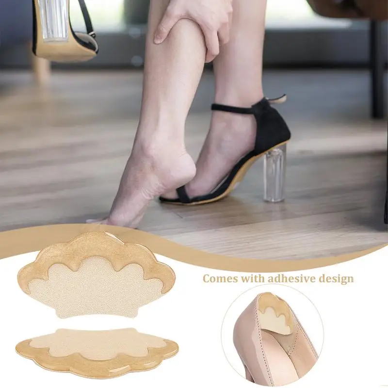 Adhesive Heel Pads 1 Pair Shoe Inserts For Loose Shoes Soft Heel Grips Protectors Cushioned Heel Protector Anti-Bubble Heel Pad