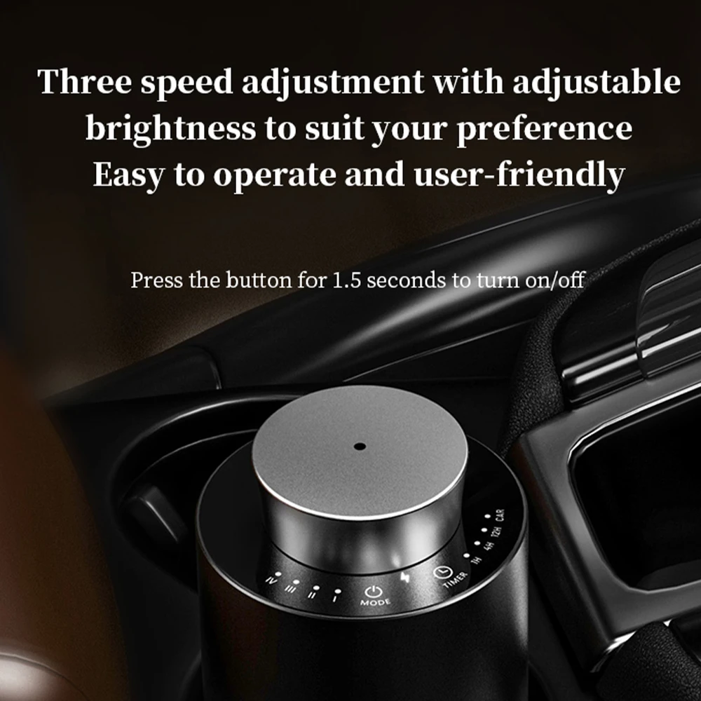 Portable Car Air Freshener Battery  Essential Oils Diffuser Home Portable Carry Fragrance Diffuser Office 3 Speed Air Purifier