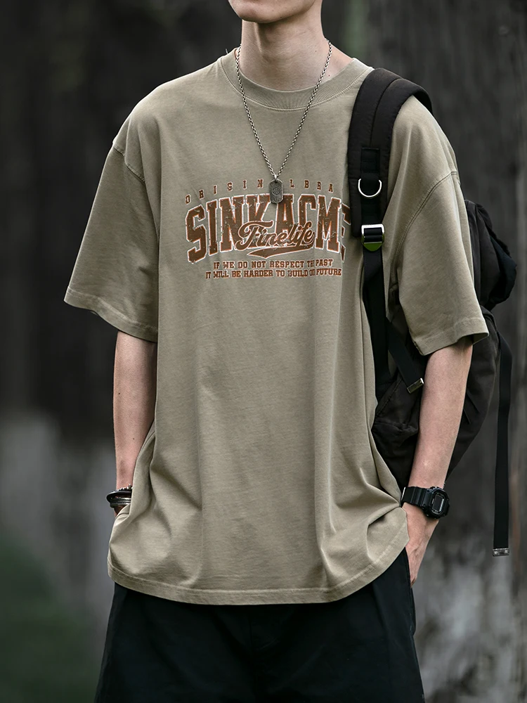 Summer Korean Fashion Letter Print Trend T Shirt Men Clothing Streetwear Couple Short Sleeve Tee Hip Hop Tops Oversize T-Shirt