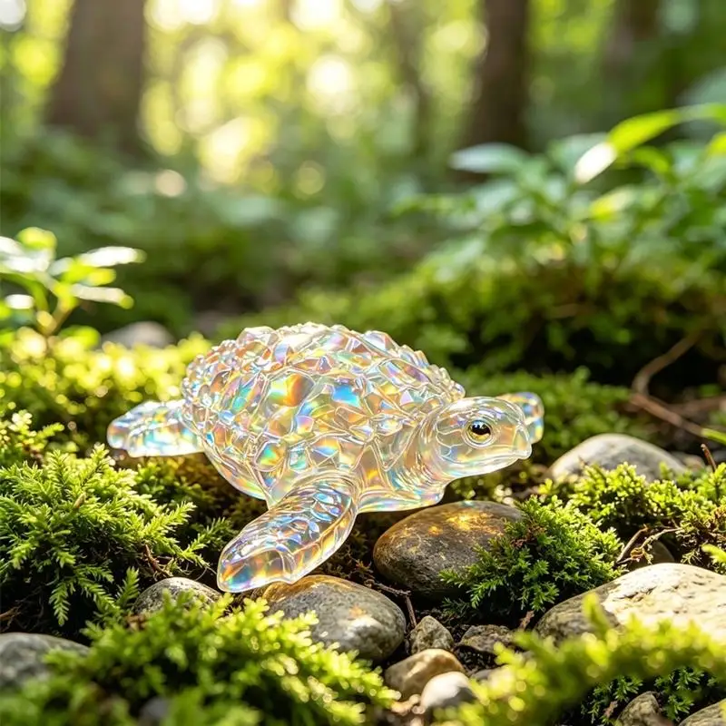 Marine Figure Turtles Casting Form with Faceted Shell Pattern, See Through Single Cavity Body for Home Pour Art, B03E