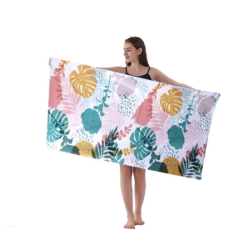 

Superfine Fiber Beach Towel Is Soft And Easy To Absorb Water, Sports Shawl Towel, Quick Drying Swimming Print Bath Towel