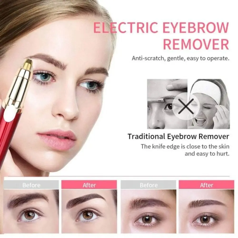 

New Soft Electric Eyebrow Trimmer Mini Size Lipstick Shape Shaper Shaver Rechargeable Painless Razor Beauty Tool