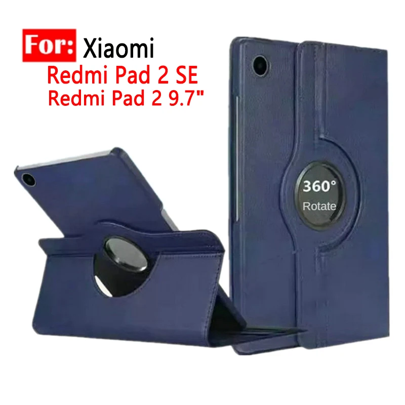 Hülle für Xiaomi Redmi Pad 2 SE 9,7 Zoll 2026, magnetisch drehbar, Smart Flip Stand, PU-Leder, Schutzhülle für Redmi Pad 2 SE 9,7 Zoll Tablet