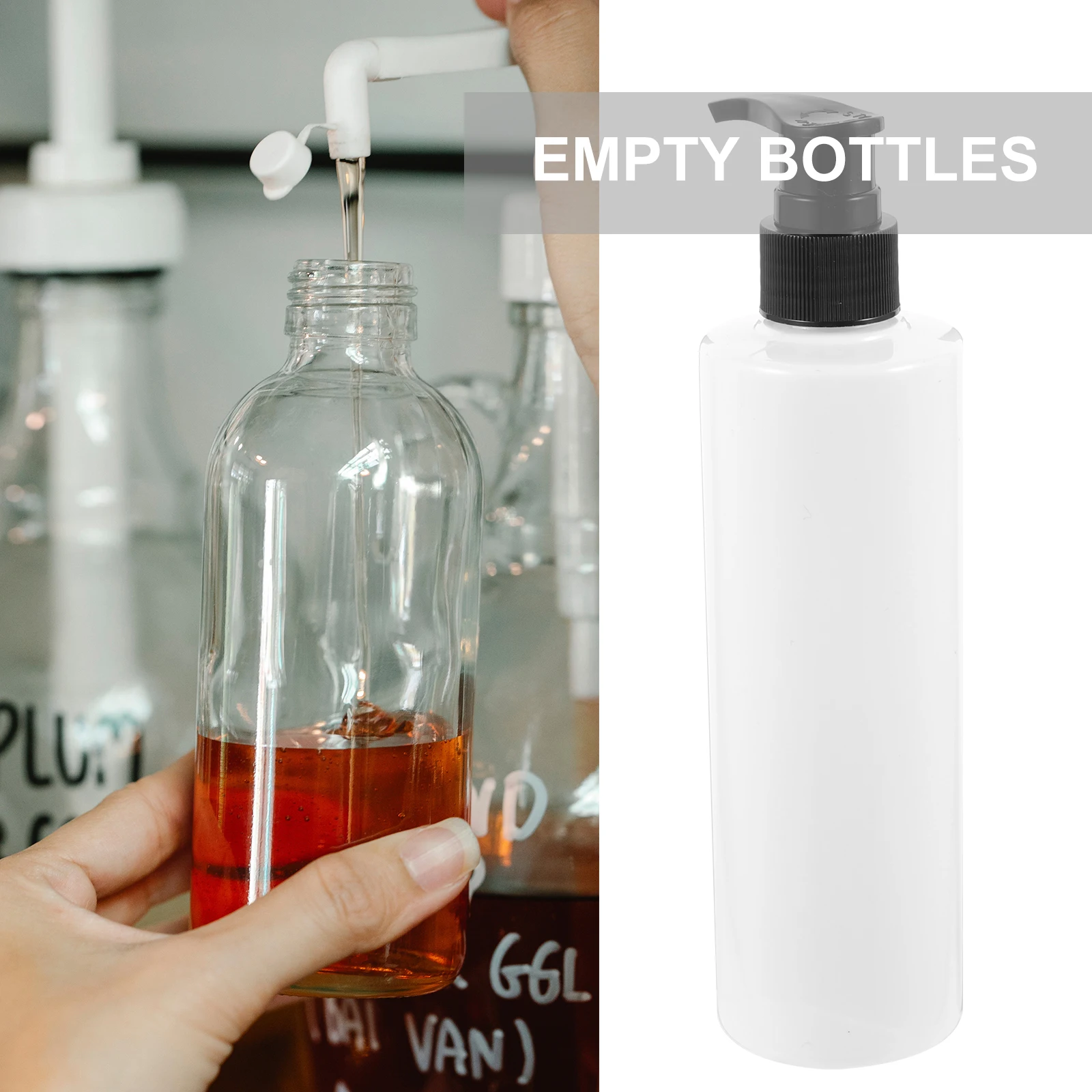 

3pcs 250Ml Spiral Pump Empty Refillable Dispenser Bottles Portable Liquid Bottles For Home Travel Reusable Eco-Friendly