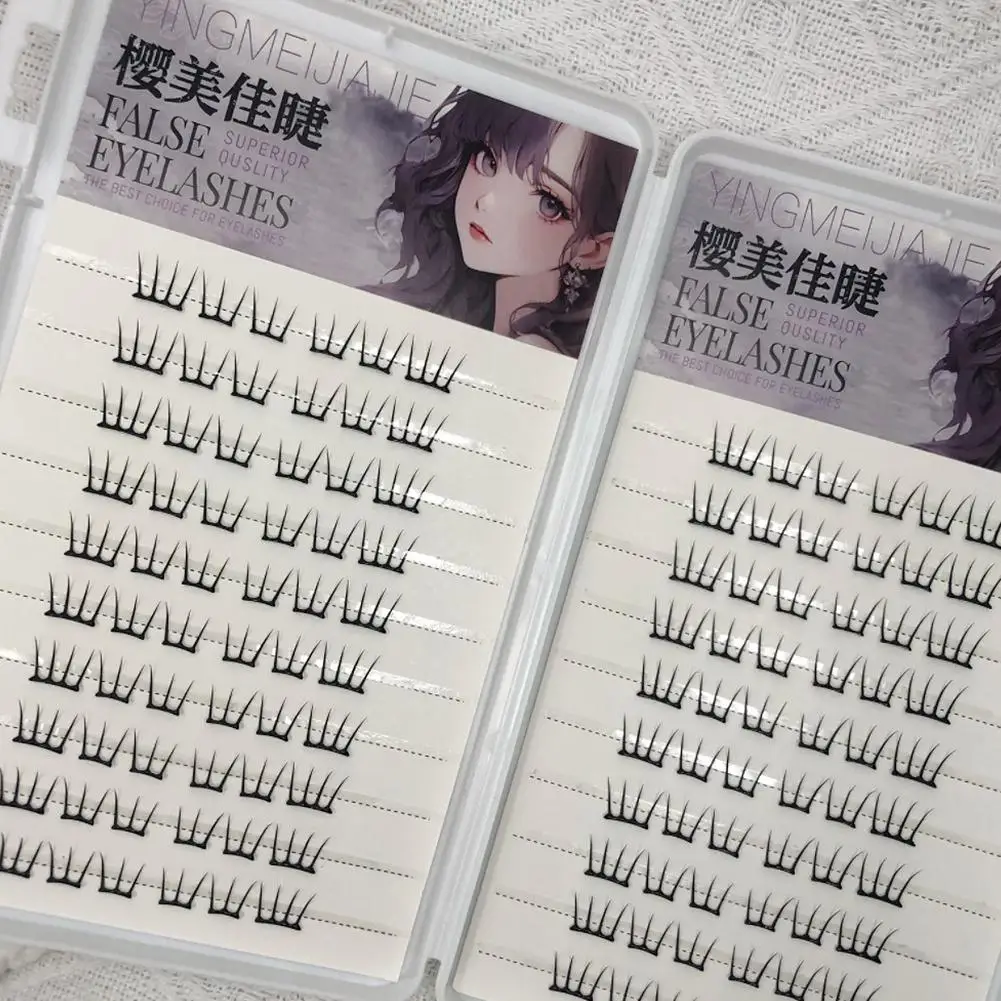 NEUE Kleber-freie Falsche Wimpern Selbst-klebe Natur Dünne Segmentierte Koreanische Mädchen Gruppe Make-Up Wimpern Verlängerung DIY make-up-Tools