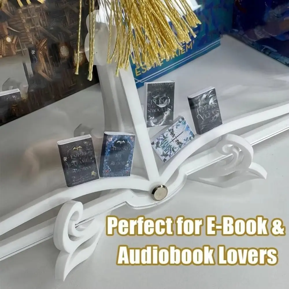 

Акриловая подставка для книг, прозрачная декоративная подставка для книг, практичная вертикальная полка для организации хранения, черная/белая, для дома