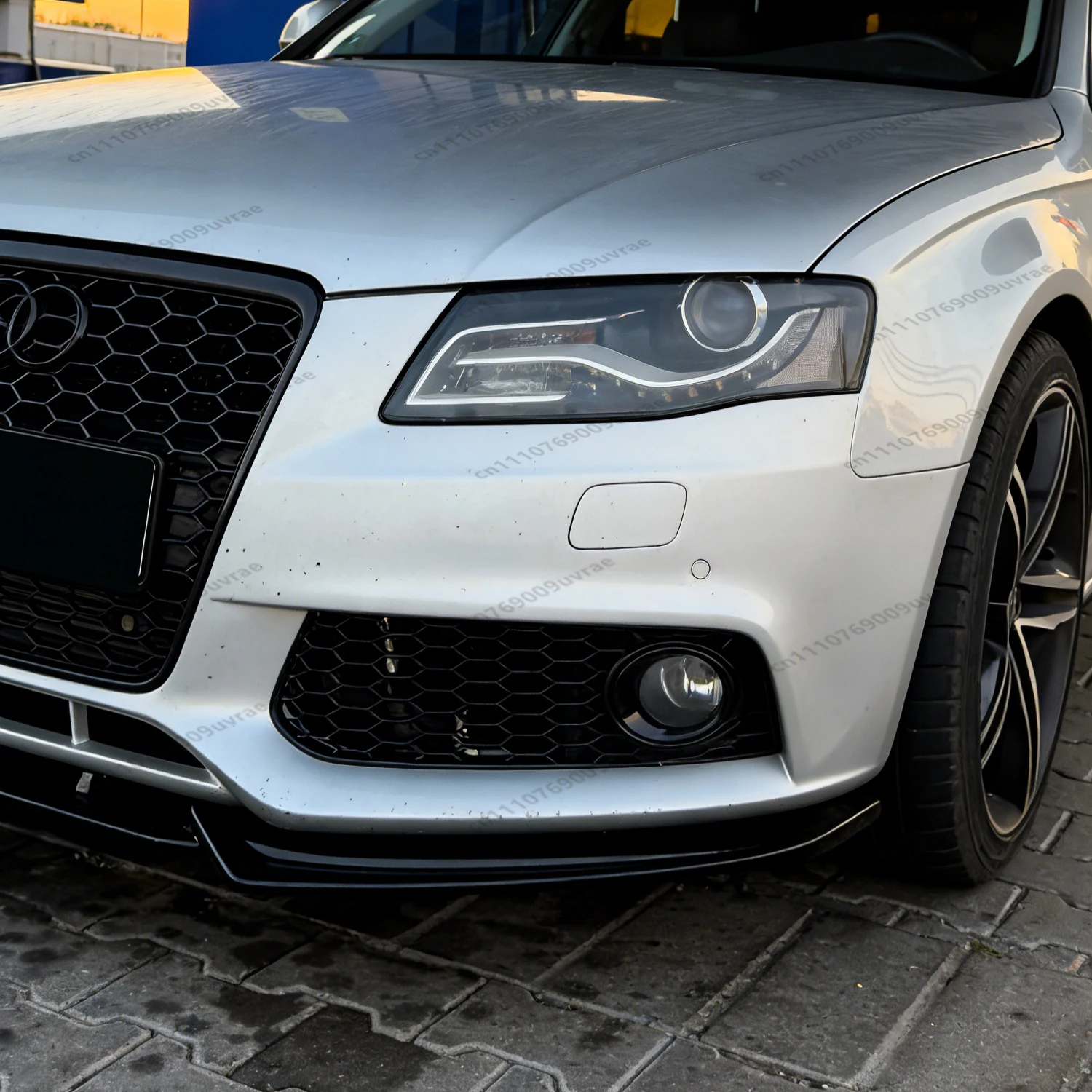 Maxton Style ABS Front Bumper Lip Spoiler Splitter Diffuser For Audi S4 A4 B8 TFSI TDI S-line 2008-2012 Pre-Facelift Tuning