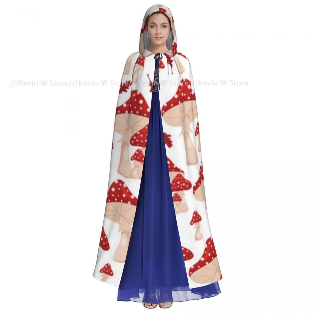 Long Cape Cloak Poisonous Fly Agarics Hooded Cloak Coat Autumn Hoodies