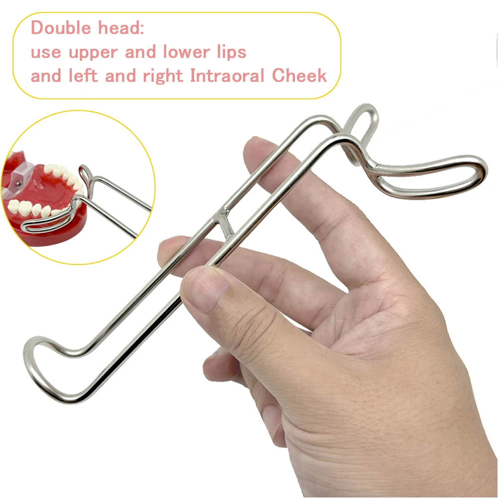 Dental Stainless steel Double-headed retractor Dental Mouth Expand Lip Retractor Intraoral Cheek Upper Lower Lip Dental