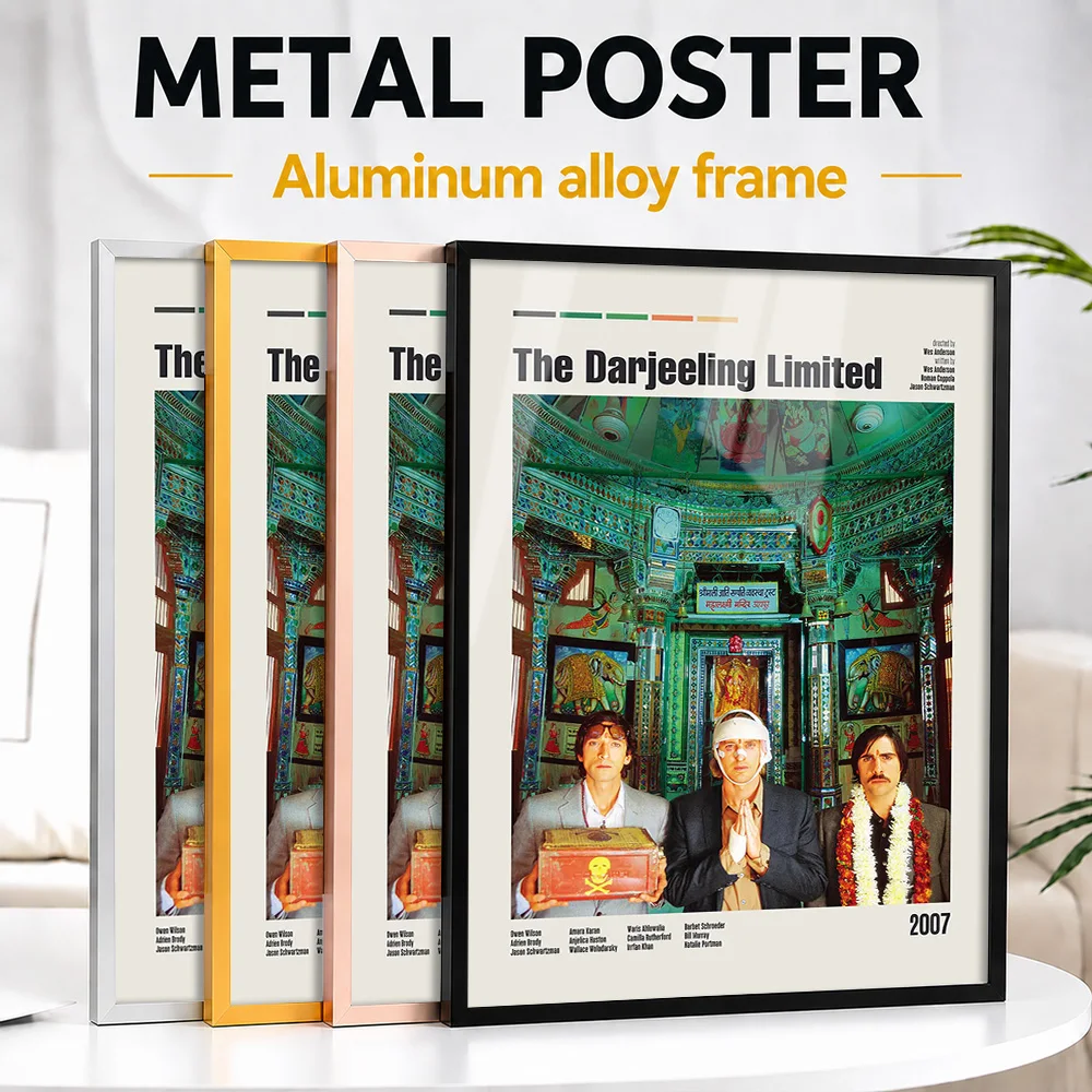The Darjeeling Limited Movie Framed Metal Print Customized Screen Tribute Wall Art Perfect Within Media Room As Story Lovers