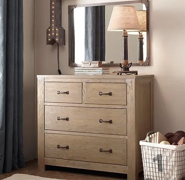 

French American solid wood chest side cabinet European and American modern simple log porch cabinet locker foyer cabinet solid