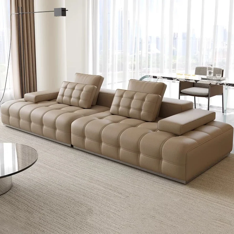 Home Furniture Luxury Modern Sofa I-shaped Sofas Luxury Leather Lawrence Comfortable Sofa Living Room Sofas And Seating Couch