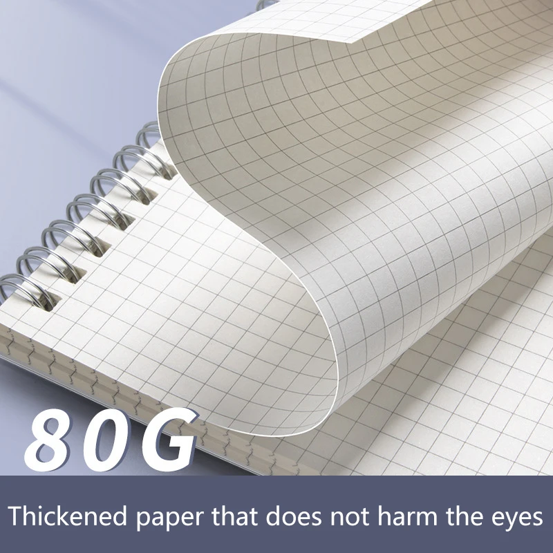 80Sheets Spiral Notebook Coil Notebook Grid Notebook Drawing Notepad Sketchbook School Supplies Student Stationery Gifts