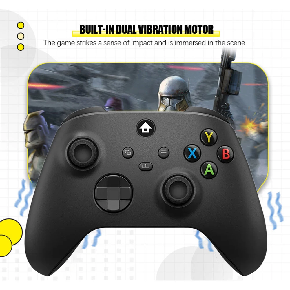 2.4G Wireless Game Controller For Xbox One Series X/S Console Joysticks Add Turbo Keys 6-axis Vibration Gamepad For Windows PC