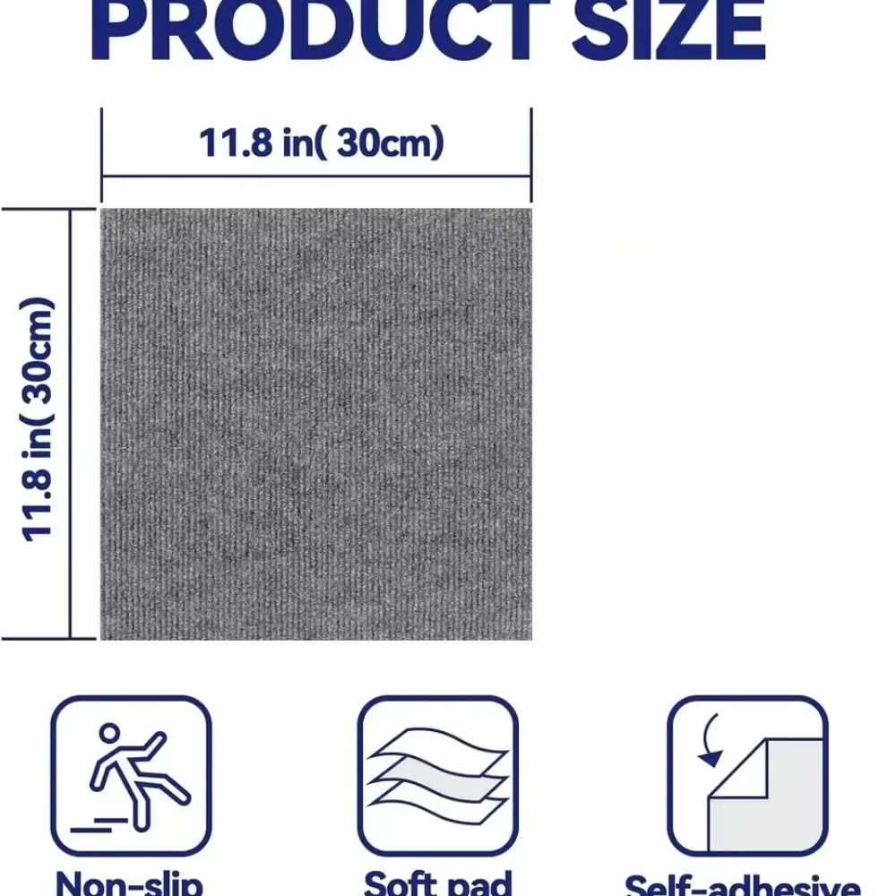 5/10pcs 30x30cm Self Adhesive Carpet Bedroom Living Room Splicing Block Fully Laid Commercial Floor Mat Anti Slip Decoration ﻿