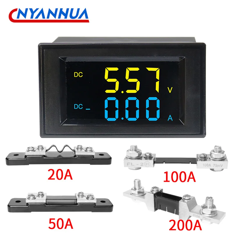 D85-3051AG DC Ammeter Voltmeter Double Display Digital Display 100A 200A