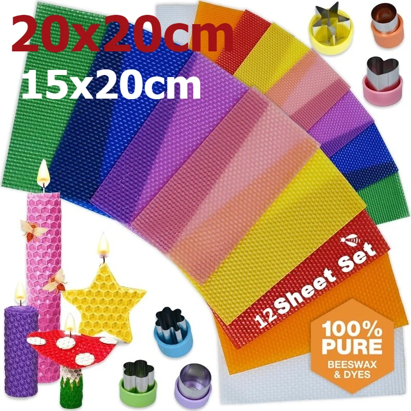 Beeswax Sheet Roll - 10 Piezas de Láminas de Cera