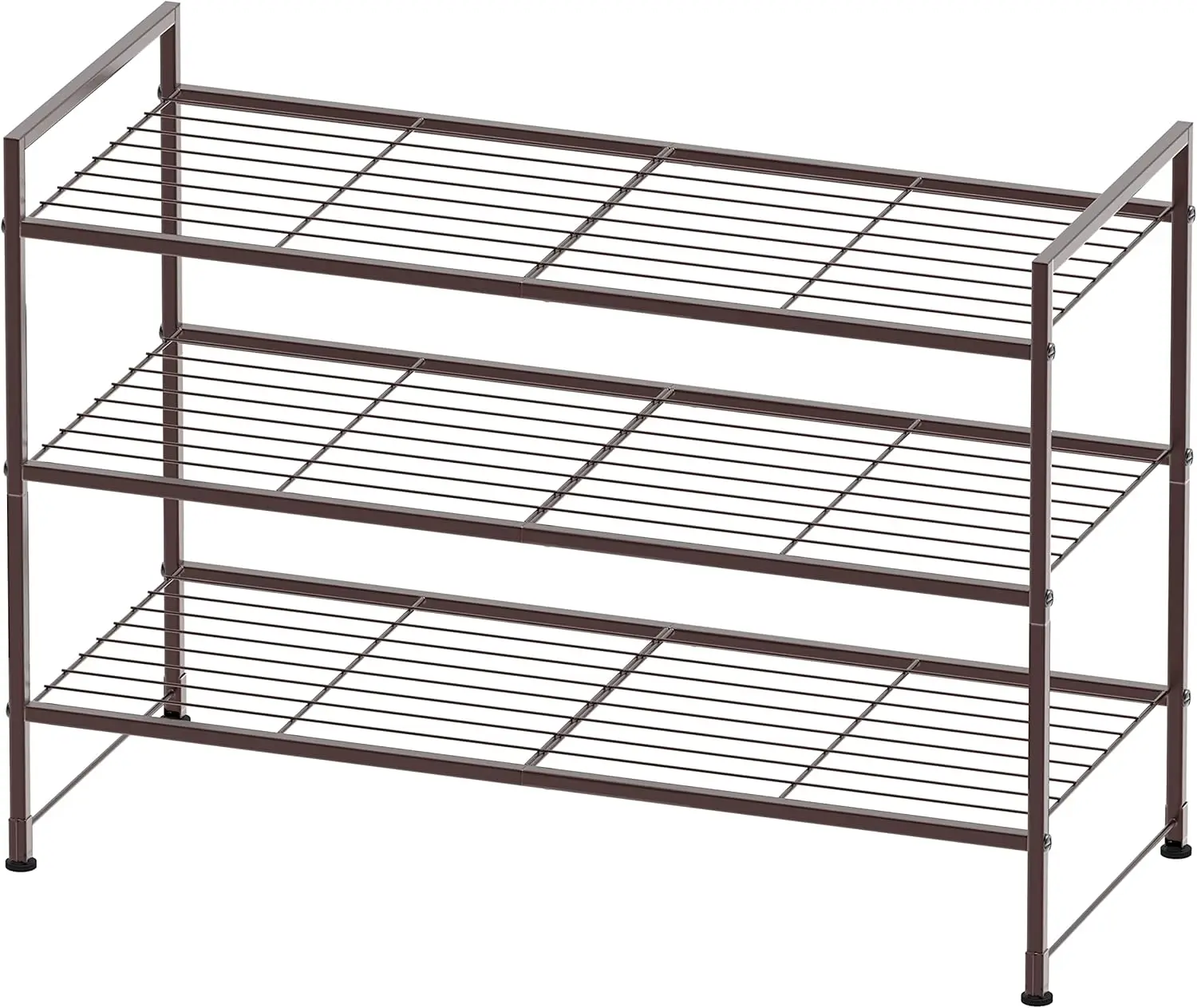 

3-Tier Stackable Shoes Ra Storage Shelf, Bronze