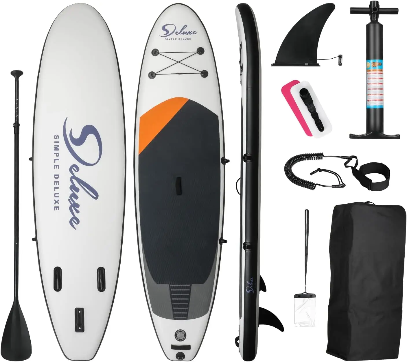 Inflatable Stand Up Paddle Board – Simple Deluxe Premium SUP for All Skill Levels, Paddle Boards for Youth & Adults, Blow Up Sta