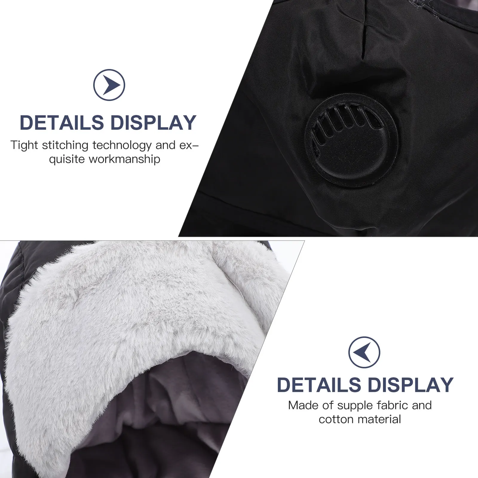 

1 set 1 Set Winter Warm Cotton Protective Hat Windproof Skiing Headgear Double Protection Outdoor Sports Adjustable Chin Strap
