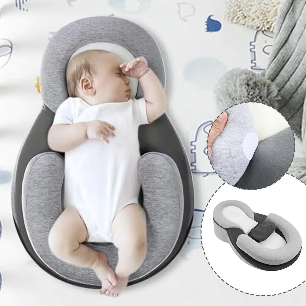 

For Newborn Baby Lounger Pillow Acid Reflux Breastfeeding Pillow For Reducing Spit-Up Safety Strap Baby Wedge Pillow