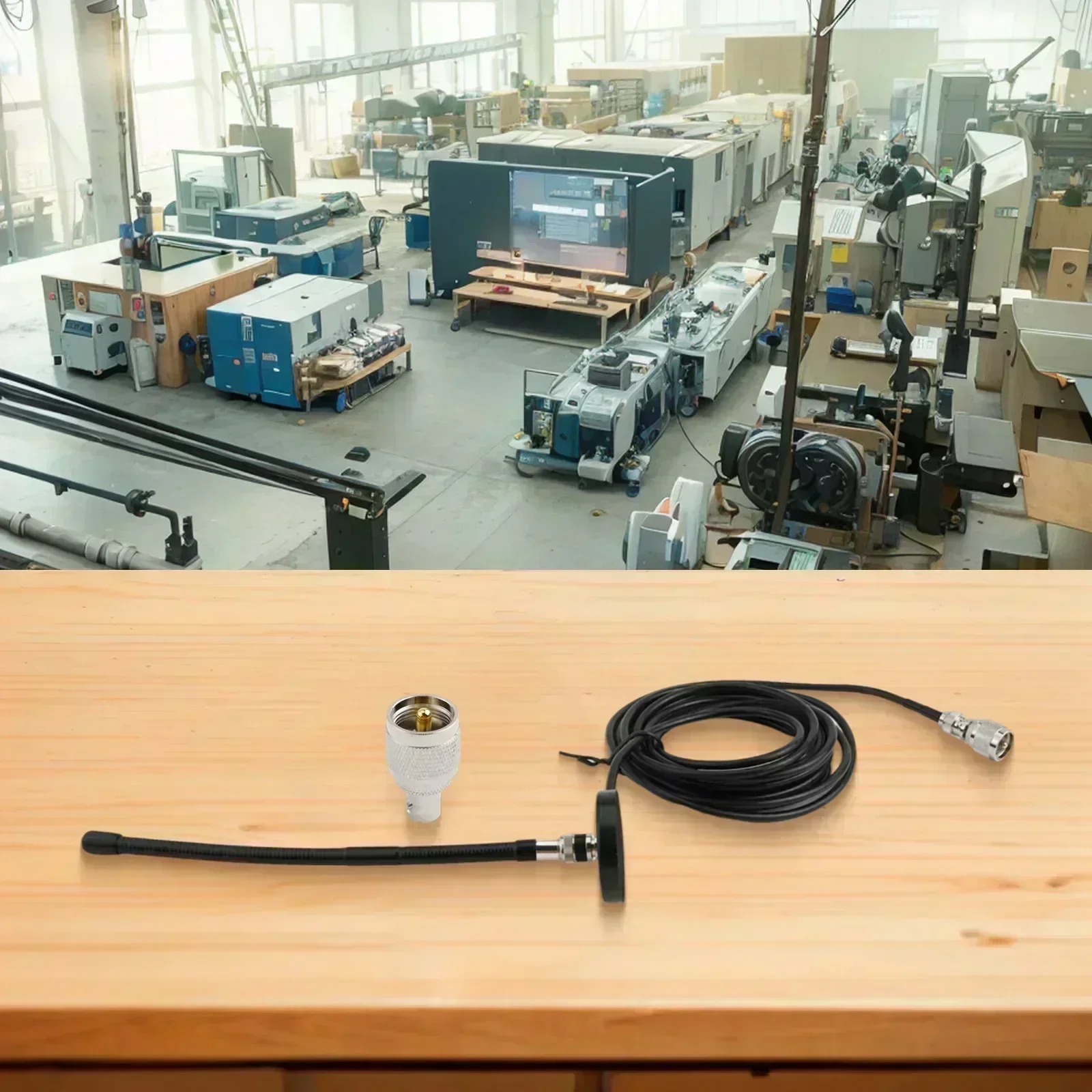 Powerful CB Radio Antenna, 27MHz Soft Whip with Magnetic Base, PL259 Adapter and 300cm Cable Improve Signal Reception
