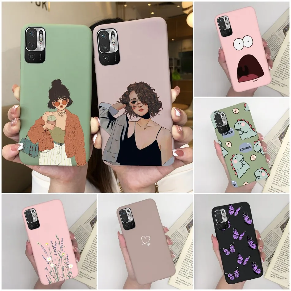 For Xiaomi Redmi Note 10 5G Case Soft Silicone Girls Heart Cover For Xiaomi Redmi Note 10T 5G RedmiNote10 Note10T 5G Phone Case