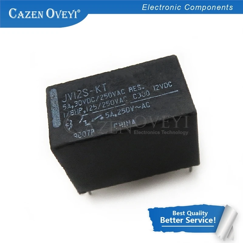 5pcs/lot JV12S-KT JV24S-KT JV12-KT JV24-KT 4Pin 5A30VDC/250VAC 12VDC Power Relay In Stock