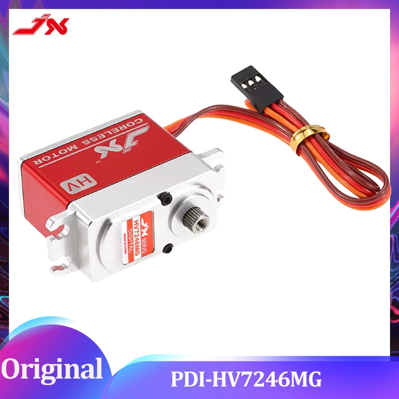 

JX PDI-HV7246MG 46KG 6-7.4V High Voltage High Precision Steel Gear Digital Coreless Standard Servo for RC Car Helicopter